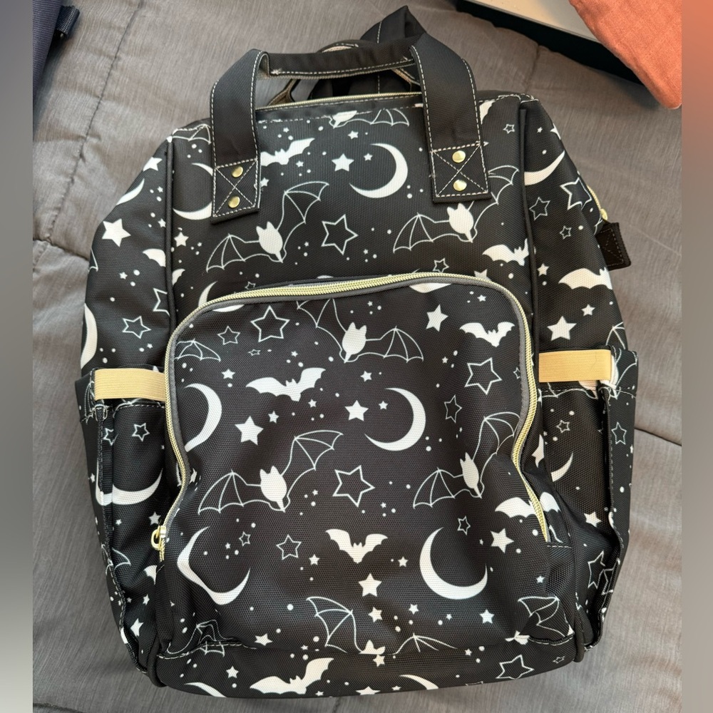 Halloween spooky themed bats diaper bag